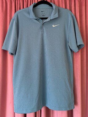 Pool Blue Nike Dri Fit Collared Shirt